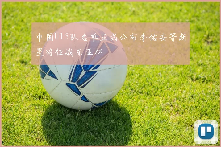 中国U15队名单正式公布李佑安等新星将征战东亚杯